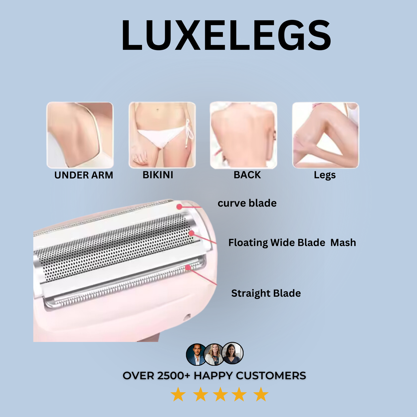 Luxelegs 2-in-1 Waterproof Lady Shaver